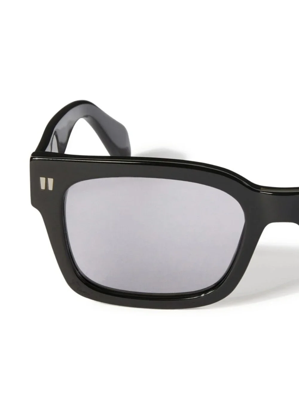 Men's Off-White Black Square Sunglasses